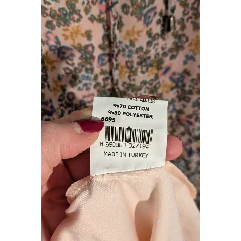 Women's Maxi Mini-Floral Tiered Cottagecore Country Ruffle Sleeve Feminine SZ M - Picture 9 of 15